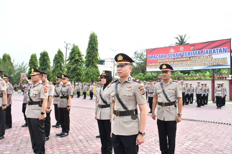 Selain Wakapolres Polres Aceh Timur, Sejumlah Pejabat Utama Lainnya juga Diganti Mei 23, 2022