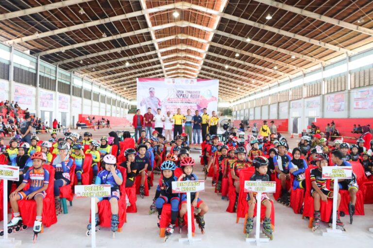 130 Atlet Sepatu Roda Ikut Kejuaraan Piala Kapolres Aceh Timur Juni 25, 2022