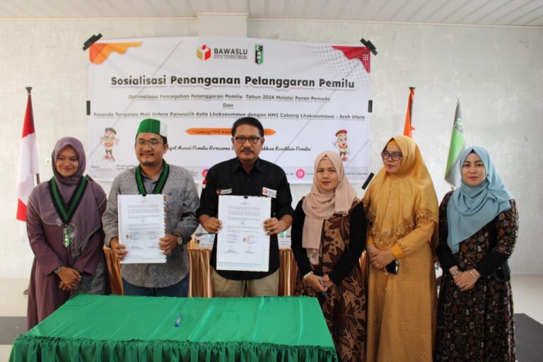 HMI dan Panwaslih Lhokseumawe Teken MoU dan Sosialisasi Penanganan Pelanggaran Pemilu  September 30, 2022