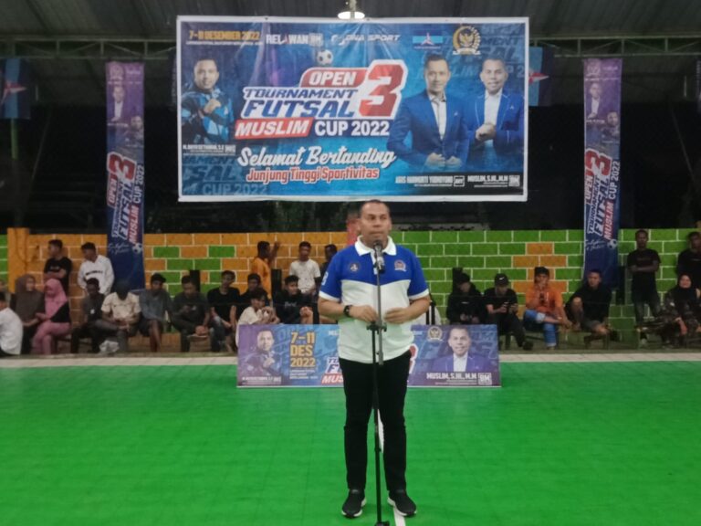 Ketua Partai Demokrat Aceh Buka Open Tournament Futsal Muslim Cup 3 di Kota Langsa Desember 7, 2022