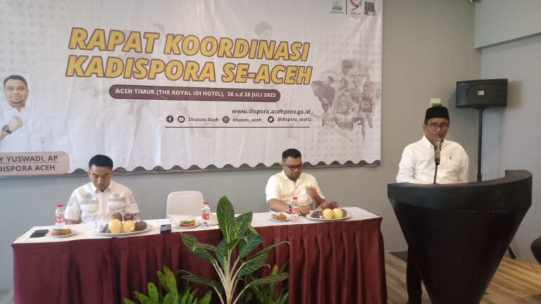 46 Kadispora Se Aceh Ikuti Rakor di Aceh Timur Juli 26, 2023
