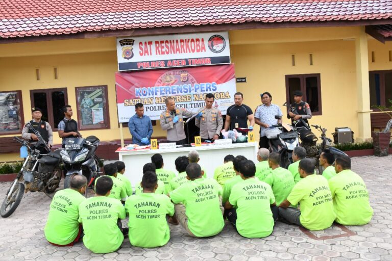Dalam Sebulan, Polres Aceh Timur Amankan 19 Pelaku Tindak Pidana Narkoba Agustus 19, 2023