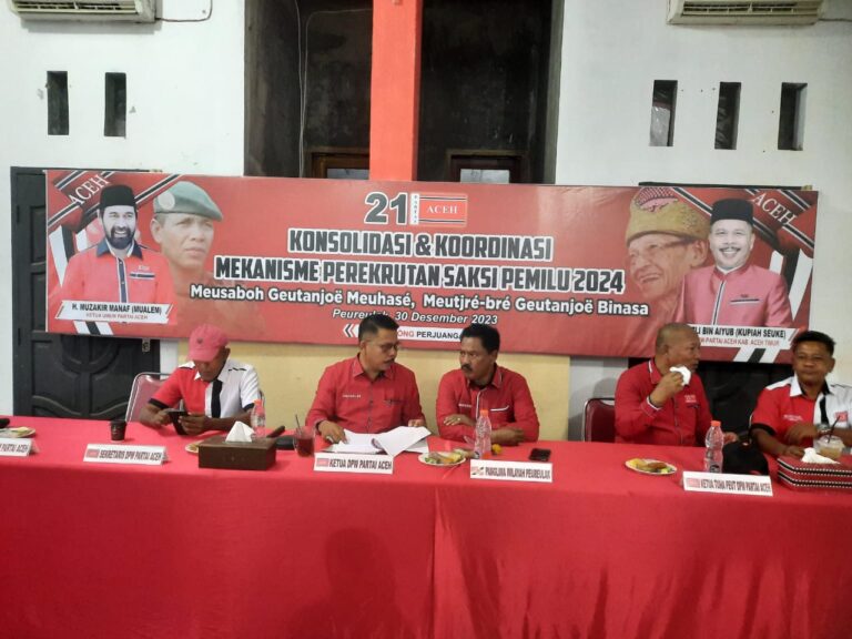 PA Aceh Timur akan Prioritas Saksi dari Kader Partai  Januari 1, 2024