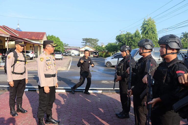 Kapolres Aceh Timur Cek Kesiapan Personel Pengamanan TPS Februari 10, 2024