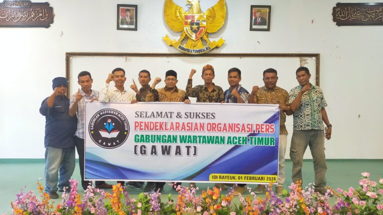 Sejumlah Wartawan Deklarasikan GAWAT di Aceh Timur Februari 1, 2024