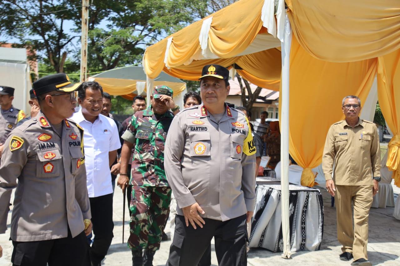 Kapolda Aceh Cek Kesiapan Pengamanan Pemilu di Pidie