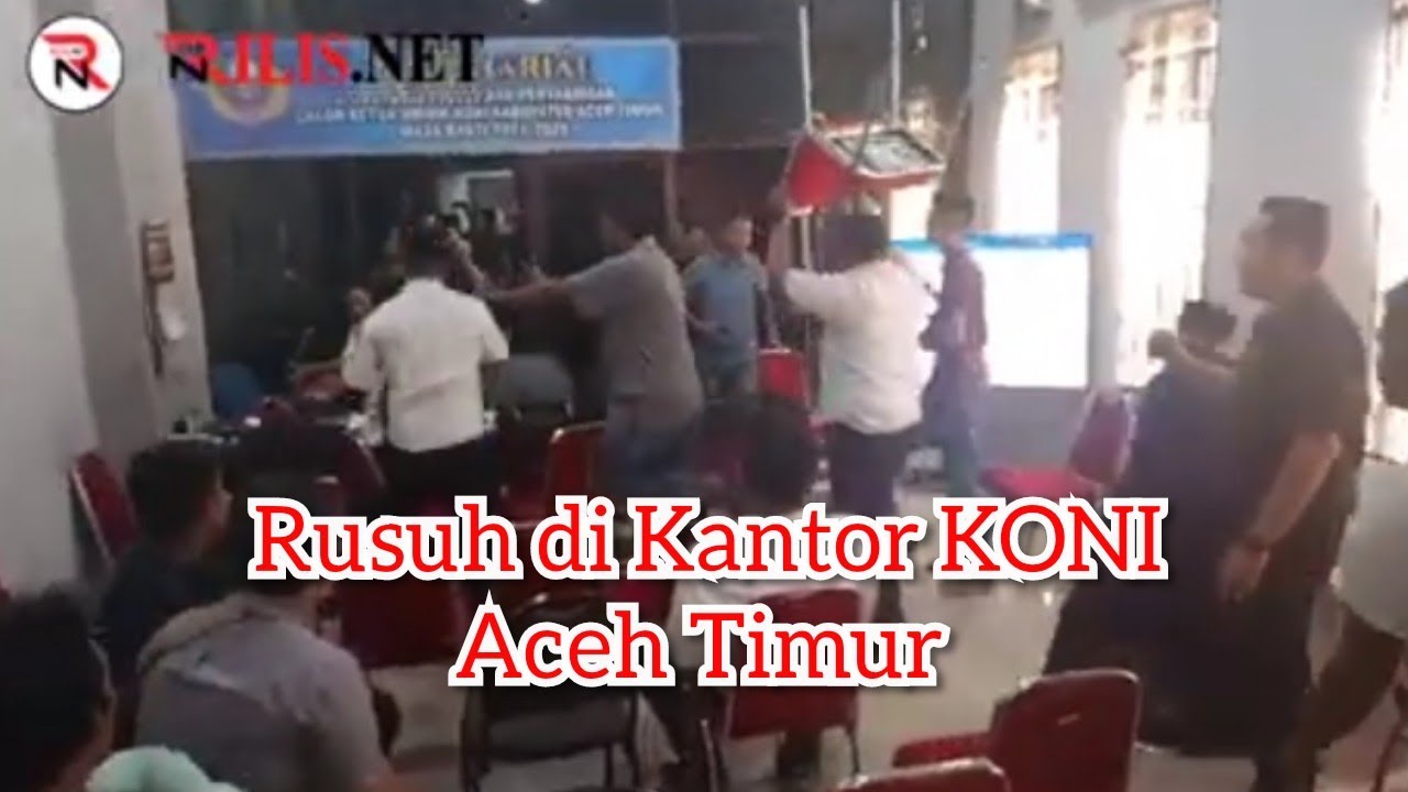 Rusuh, Rapat KONI Aceh Timur Diwarnai Aksi Pelemparan Kursi