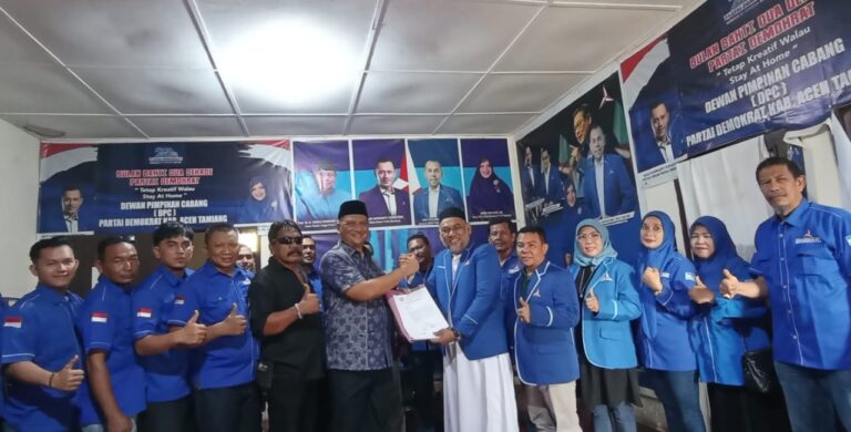 Armia Fahmi dan Hamdan Sati Daftar Balon Bupati Aceh Tamiang ke Partai Demokrat Mei 8, 2024