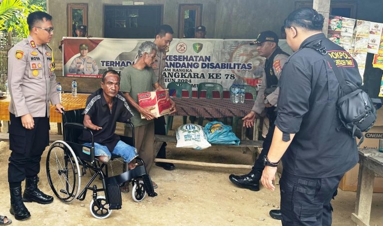 Sambut Hari Bhayangkara ke-78, Polres Aceh Timur Peduli Disabilitas  Juni 26, 2024