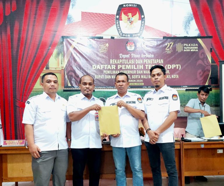 KIP Aceh Timur Tetapkan DPT 298.425  untuk Pilkada 2024 September 19, 2024