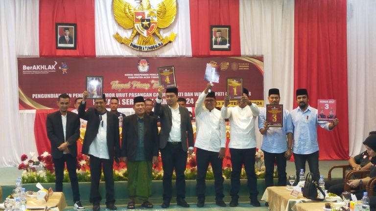 Berikut Nomor Urut Masing-masing Paslon Bupati Aceh Timur  September 23, 2024