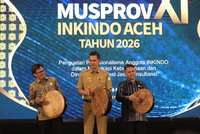 Sekda Aceh Buka MUSPROV XI INKINDO Aceh 2026 Sekda Aceh Buka MUSPROV XI INKINDO Aceh 2026 Mei 18, 2026
